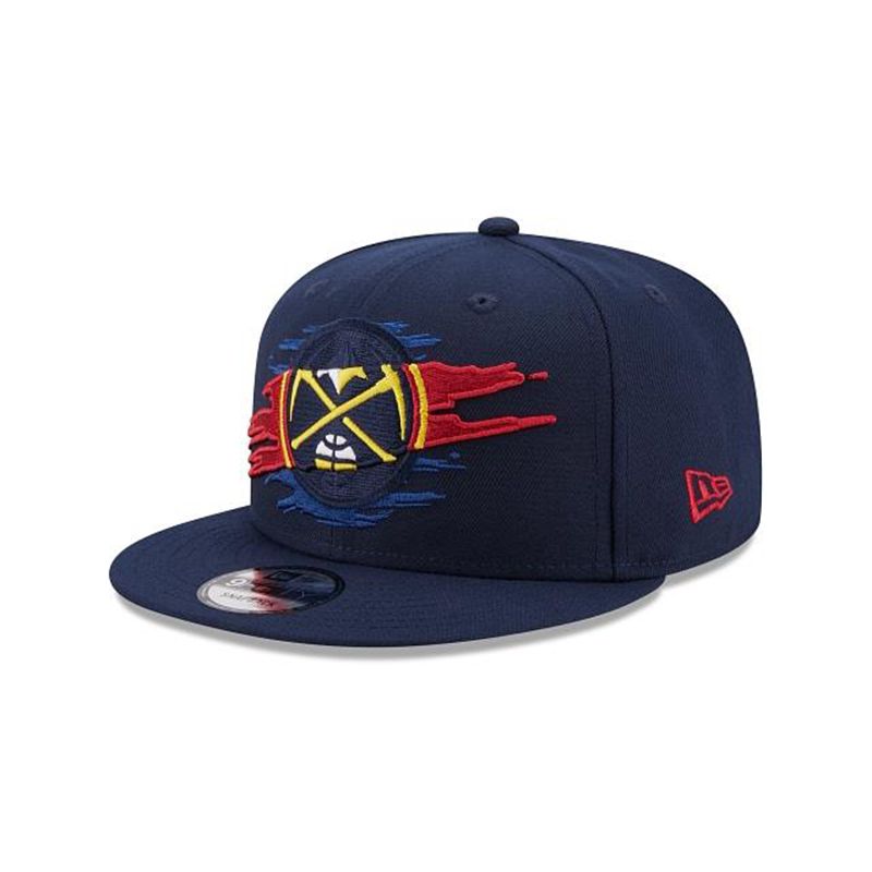 NBA Denver Nuggets Logo Tear 9Fifty Snapback (MZA3926) - Blue New Era Caps